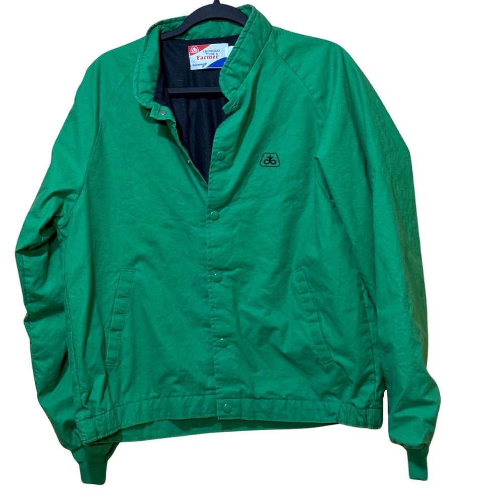 Vintage Swingster Pioneer Seed Green Barn Coat Western Farmer Jacket L - Picture 2 of 11